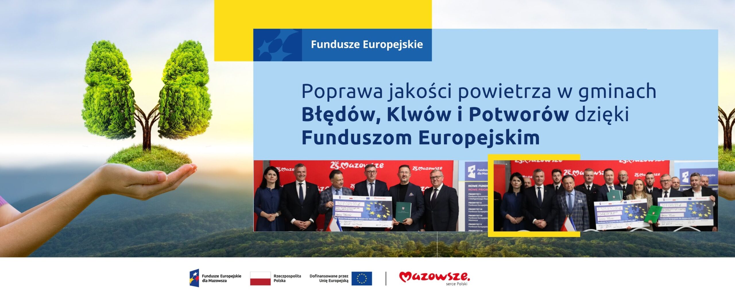 Poprawa jakości powietrza w gminach Błędów, Klwów i Potworów dzięki funduszom europejskim