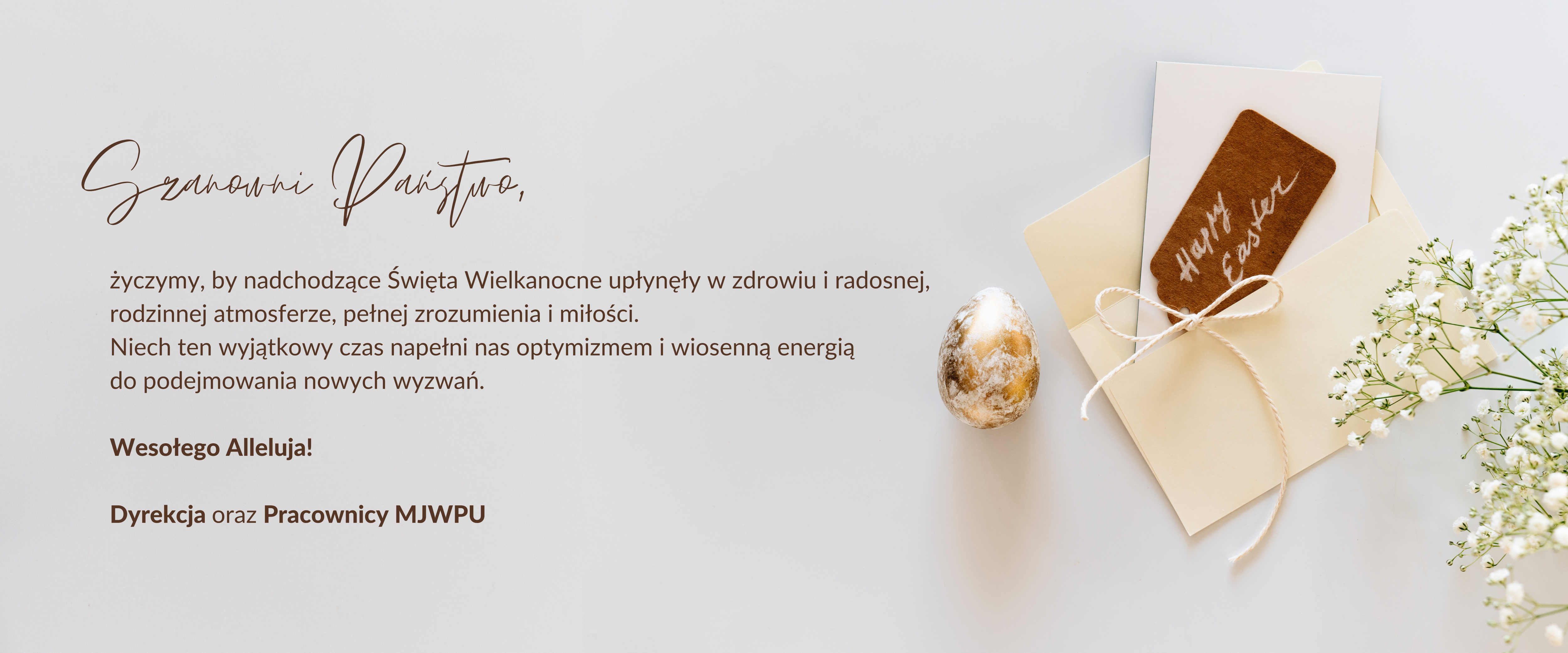 Zdrowych i radosnych Świąt Wielkanocnych życzy MJWPU