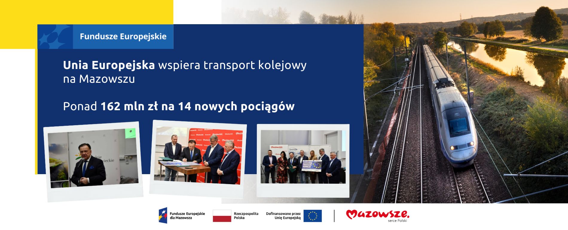 Unia Europejska dołoży do zakupu 14 kolejnych pociągów – ponad 162,4 mln zł dla Kolei Mazowieckich
