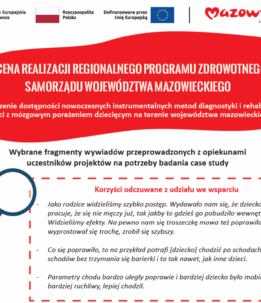 Ocena realizacji Regionalnego Programu Zdrowotnego Samorządu Województwa Mazowieckiego „Program wczesnego wykrywania i profilaktyki cukrzycy wśród mieszkańców województwa mazowieckiego