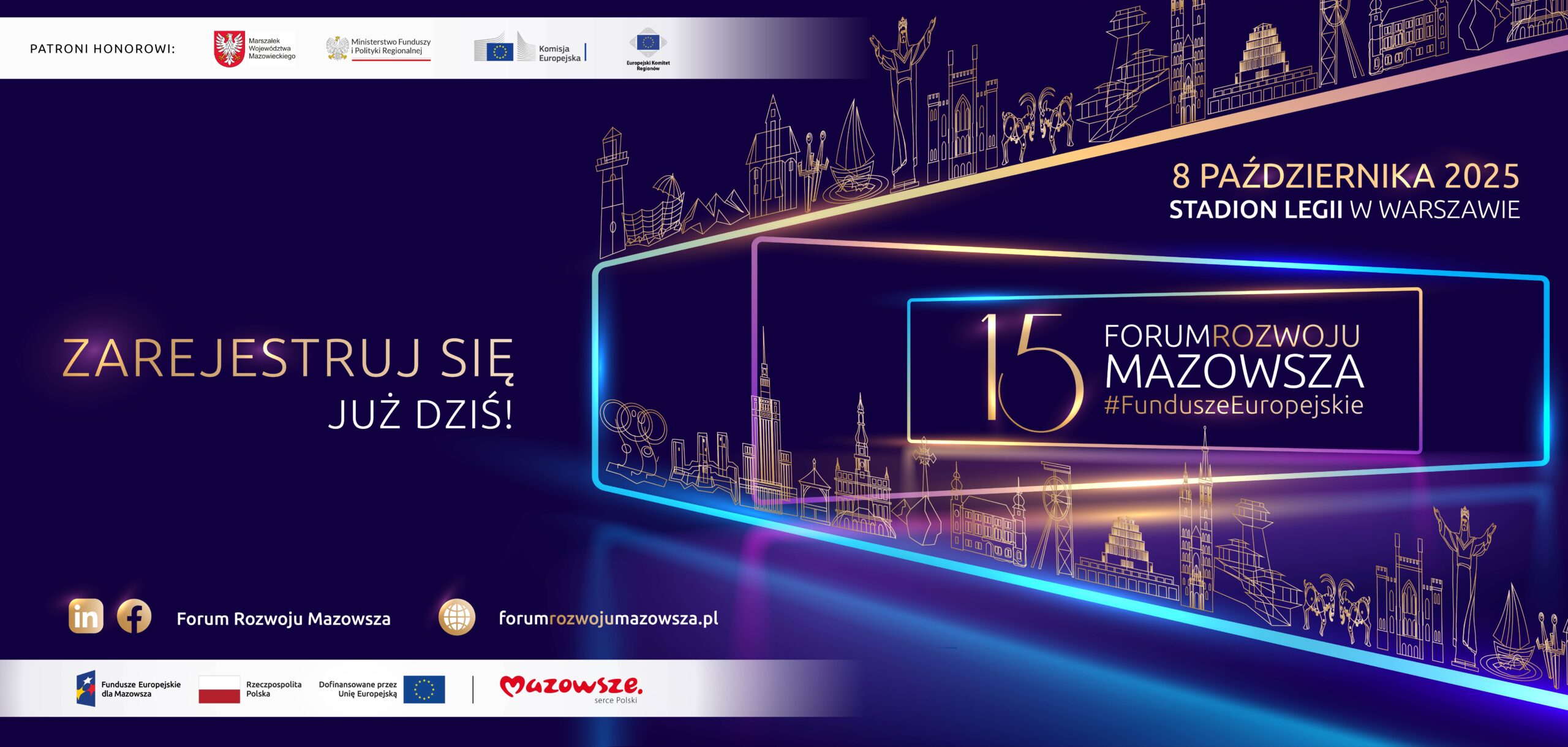 Ruszyła rejestracja na 15. Forum Rozwoju Mazowsza – Forum Funduszy Europejskich