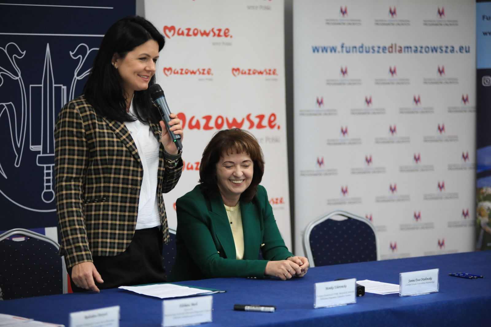 Zastepca Dyrektora MJWPU Pani Monika Tchorznicka na konferencji w Rzekuniu